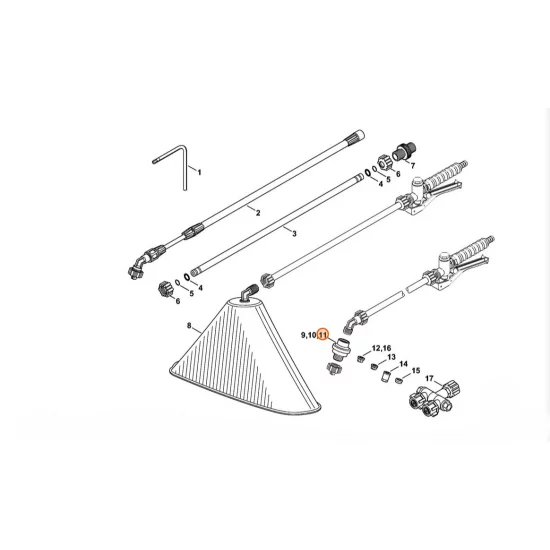 STIHL  Zawór regulacyjny 2 bar 4247 500 7402